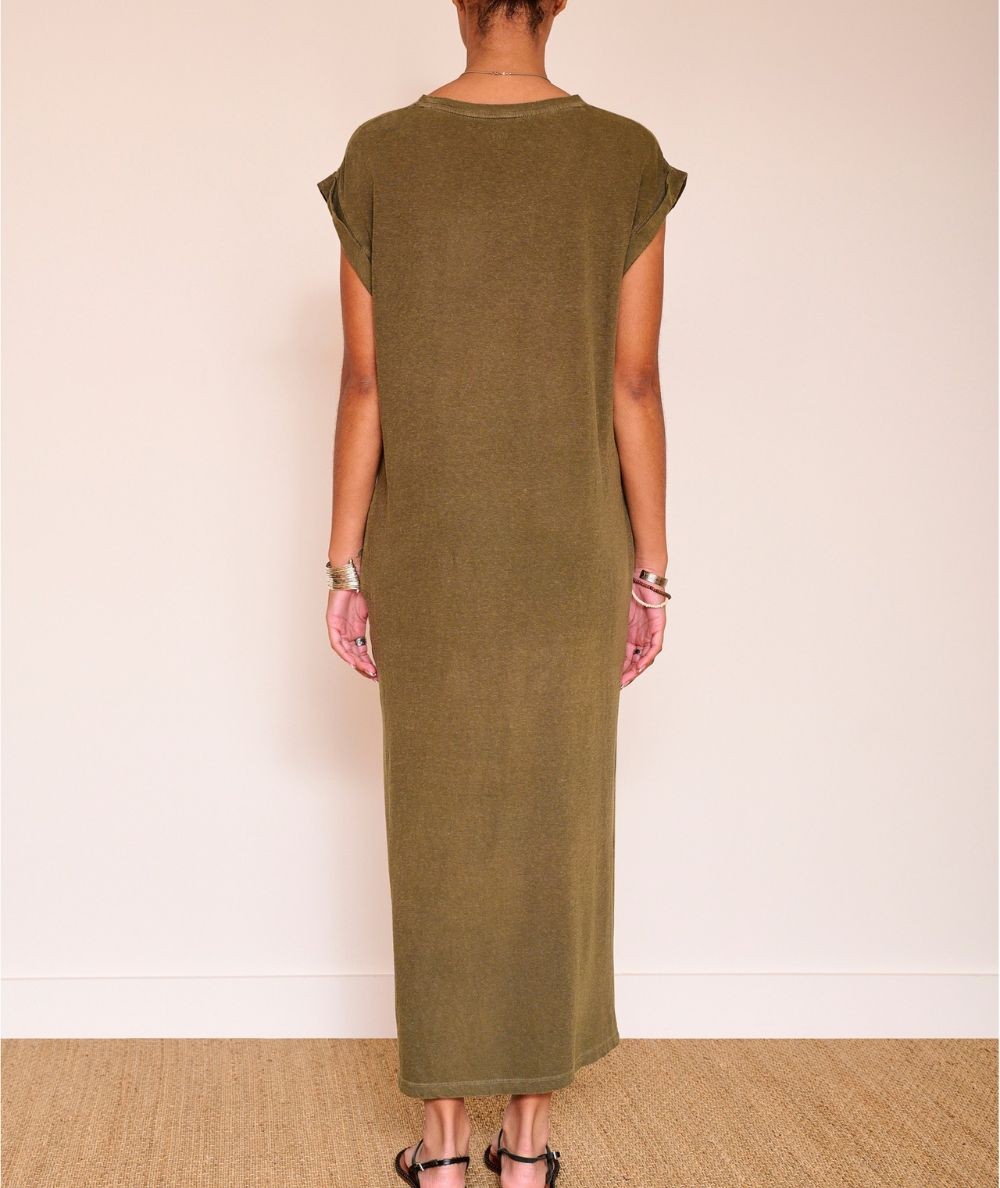 Robe MKT Studio Verte Et Noire Taille 40 - Évasée, En Viscose, Excellent état