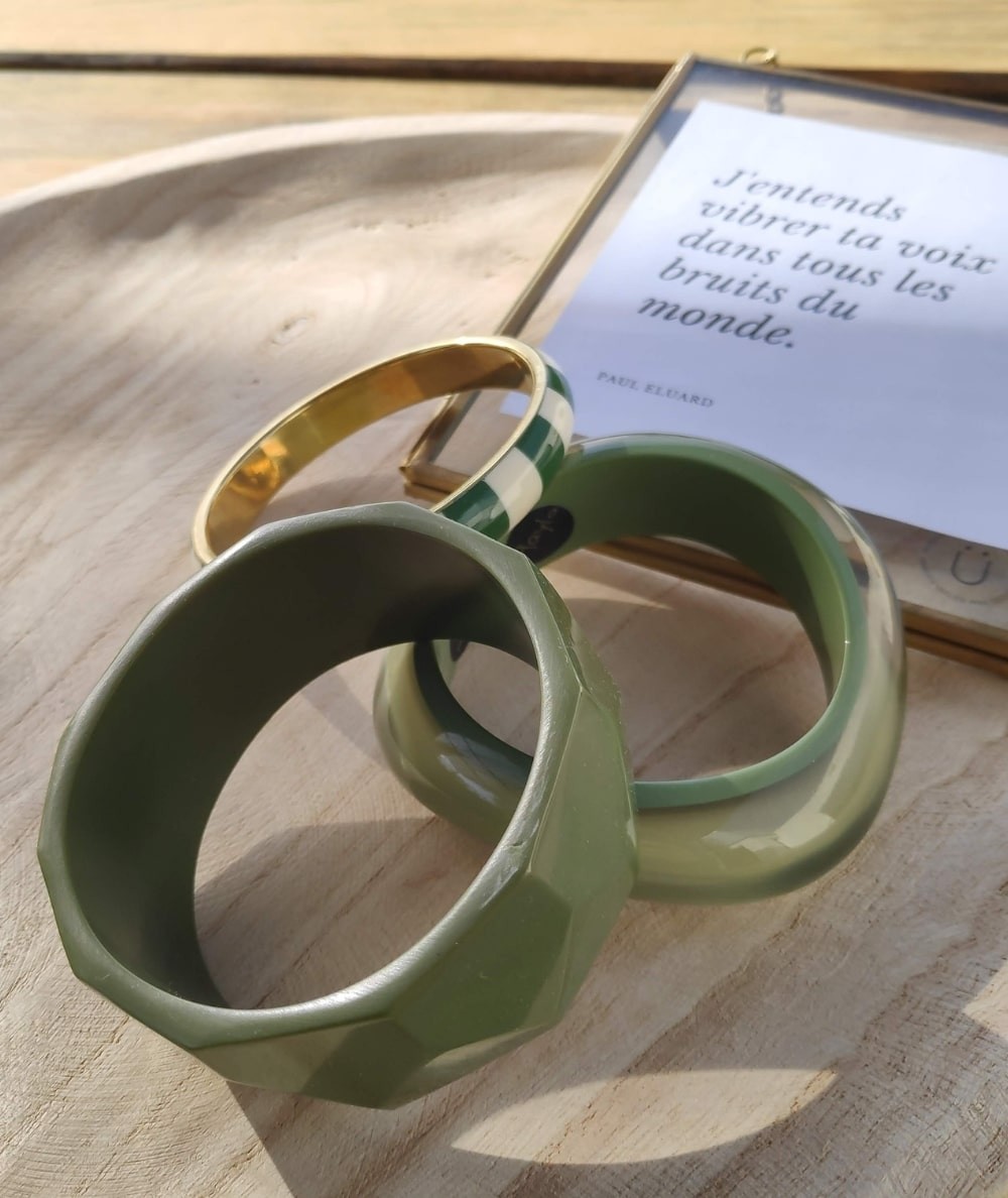 Grand Bracelet Rétro Irrégulier En Acrylique De Couleurs Mélangées Pour